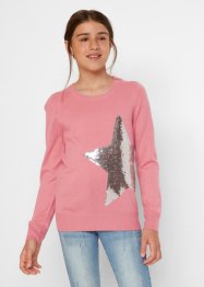 Pletený svetr s pajetkami, pro dívky, bpc bonprix collection