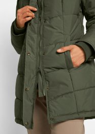 Dlouhá prošívaná bunda s límcem a kapucí, vatovaná, bpc bonprix collection