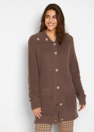 Žebrovaný pletený kabátek s kapsami, bpc bonprix collection