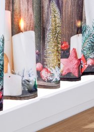 LED vitrážková záclona s vánočním potiskem, bpc living bonprix collection