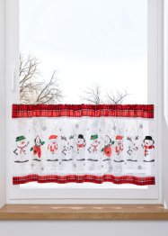 Vitrážková záclona z organické bavlny s vánočním potiskem, bpc living bonprix collection