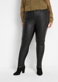 Strečové kalhoty s povrchovou úpravou a pohodlnou pasovkou Skinny, bpc bonprix collection