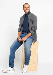 Rozepínací svetr z jemné pleteniny z čisté bavlny, bonprix