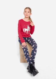 Dívčí vánoční triko s dlouhým rukávem (2 ks), bpc bonprix collection