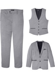 3dílný oblek s recyklovaným polyesterem: sako, kalhoty a vesta, bpc selection