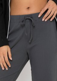 Pyžamové kalhoty ze žebrovaného materiálu, bpc bonprix collection