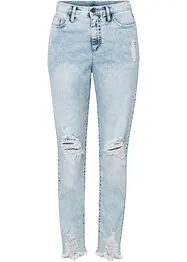 Džíny Mom s obnošenými efekty, High Waist, bonprix