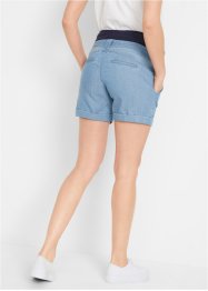 Těhotenské šortky ze lnu v džínovém vzhledu, bpc bonprix collection