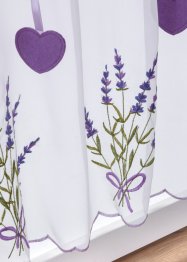Vitrážková záclona s levandulovou výšivkou, bpc living bonprix collection