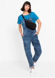 Džínové kalhoty s laclem a dělícími švy, z organické bavlny, RAINBOW