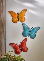 Nástěnná dekorace s motivem motýla (3 ks v balení), bpc living bonprix collection