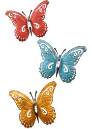 Nástěnná dekorace s motivem motýla (3 ks v balení), bpc living bonprix collection