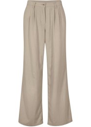Lněné kalhoty Marlene, široký střih, bpc bonprix collection