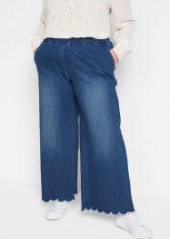 Extra široké džíny bez zapínání se zvlněnými lemy, bpc bonprix collection