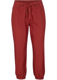 3/4 lněné kalhoty s pohodlnou pasovkou Loose Fit, bpc bonprix collection