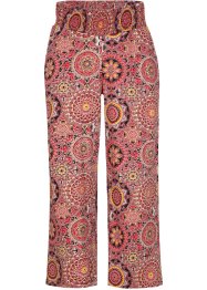 Široké žerzejové kalhoty Culotte se širokým nařaseným pasem, 7/8 délka, bpc bonprix collection