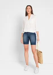 Straight džínové bermudy, Mid Waist, bonprix