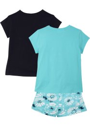 Dívčí krátké pyžamo (3dílná soupr.), bpc bonprix collection