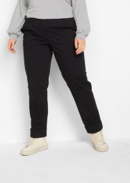 Strečové chino kalhoty s pohodlnou pasovkou a založenými lemy, bpc bonprix collection