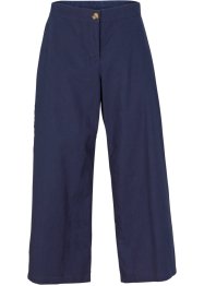 Lněné kalhoty Culotte s pohodlnou pasovkou, bpc bonprix collection