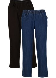 7/8 strečové kalhoty s pohodlnou pasovkou (2 ks v balení), bpc bonprix collection
