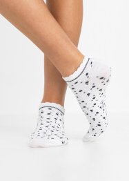 Krátké ponožky s vlnkovým lemem (6 párů), bpc bonprix collection