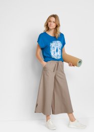 Kalhoty Culotte z organické bavlny, 7/8 délka, Level 1, bpc bonprix collection