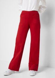Keprové kalhoty s rozšířenými nohavicemi a pohodlnou pasovkou, bpc bonprix collection