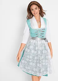 Dirndl s krajkovou zástěrou, pod kolena (2dílná souprava), bonprix