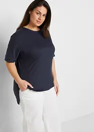 Bavlněné oversized triko s postranními rozparky, bonprix