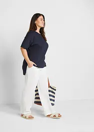 Bavlněné oversized triko s postranními rozparky, bonprix