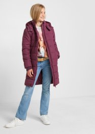 Prošívaný kabát s odnímatelnou kapucí, pro dívky, bpc bonprix collection