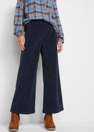 Široké manšestrové kalhoty s pasovkou, bez zapínání, bpc bonprix collection