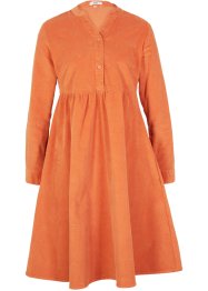 Bavlněné manšestrové šaty s knoflíkovou légou, ve střihu do A, délka po kolena, bpc bonprix collection