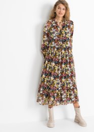 Šaty s recyklovaným polyesterem a květinovým potiskem, délka midi, RAINBOW
