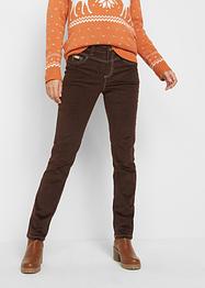 Strečové, manšestrové kalhoty Slim Fit s kontrastními švy, John Baner JEANSWEAR