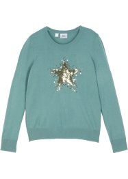 Dívčí pletený svetr s pajetkami, bpc bonprix collection