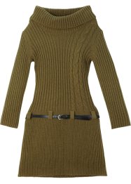 Pletené šaty s páskem pro dívky (2dílná souprava), bpc bonprix collection