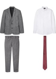 Oblek (4dílná souprava): sako, kalhoty, košile, kravata Slim Fit, bpc selection