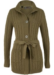 Dlouhý pletený kabátek s copánkovým vzorem, bpc selection