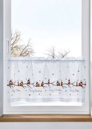 Krátká záclona s vyšitými ptáčky, bpc living bonprix collection
