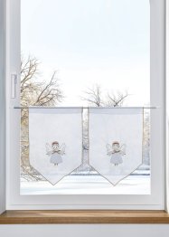Vitrážková záclona s vánočními andělíčky (2 ks), bpc living bonprix collection