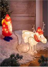 LED dekorační postavička Santa Claus se sobem, bpc living bonprix collection