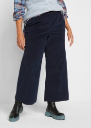 Široké manšestrové kalhoty s pasovkou, bez zapínání, bpc bonprix collection