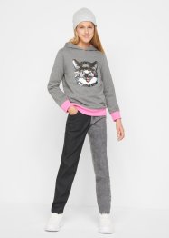 Dívčí mikina s kapucí a pajetkami, bpc bonprix collection