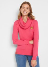 Jemně pletený svetr s širokým límcem, bpc bonprix collection