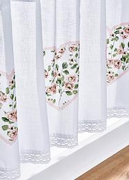 Vitrážková záclona z organické bavlny, s potiskem srdíček, bpc living bonprix collection