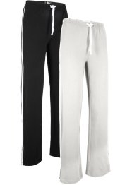 Dlouhé strečové kalhoty (2 ks v balení), rovný střih, bonprix