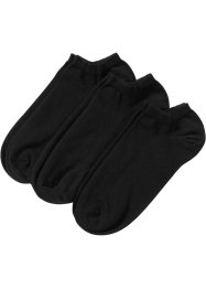 Kotníkové ponožky (3 páry v balení), příjemné na nošení, se silikonovými proužky, organická bavlna, bpc bonprix collection