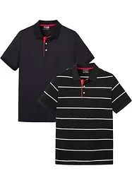 Triko polo z piké (2 ks v balení), krátký rukáv, bonprix
